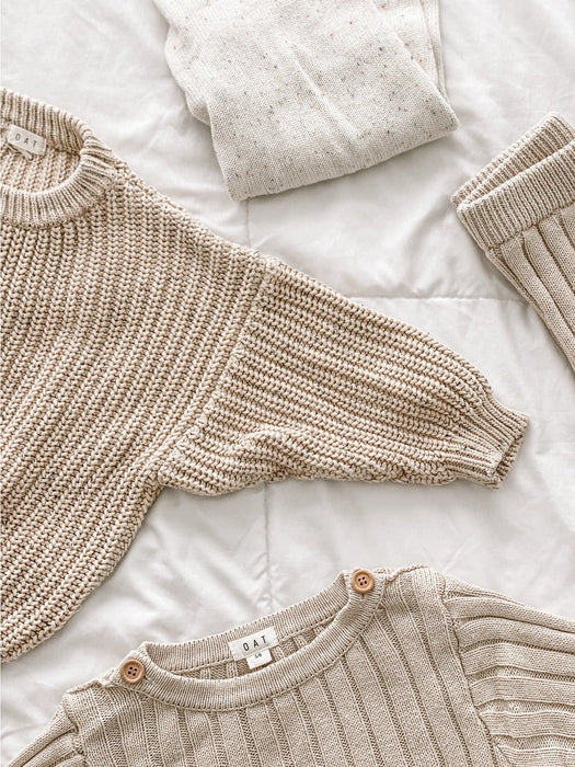 Chunky Sweater - Oat Fleck