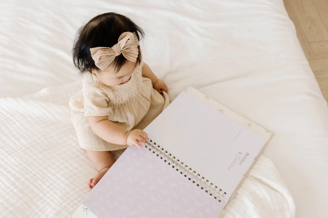 First Year Baby Memory Book + Gift Box - Sand