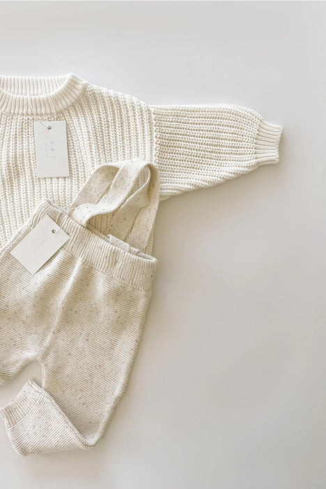 Knit Suspender Pants - Sprinkle