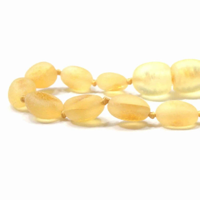 Baby/Child - Amber Bracelet - Oval Rough Beads - Lemon