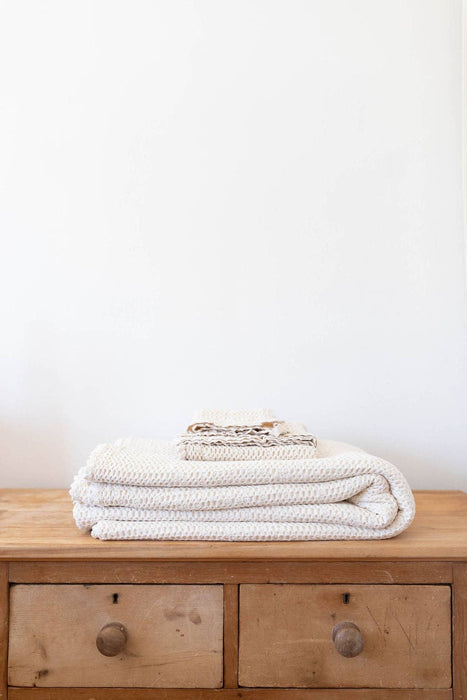 Cozy Waffle Blanket | Twin Size - Milk