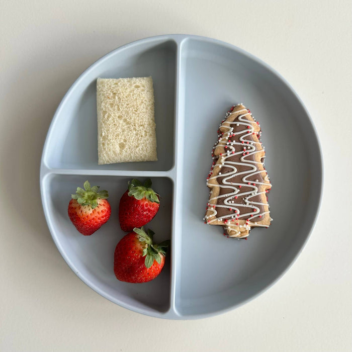 Baby Plate with Suction and  Divided Portions (Sky)