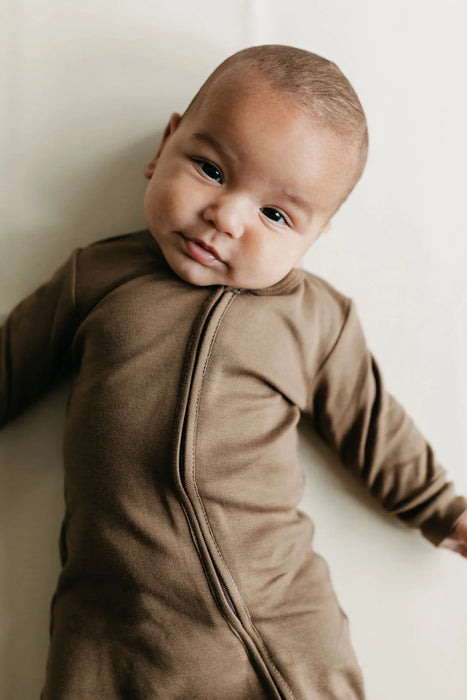 Pima Cotton Zipper Romper - Cub