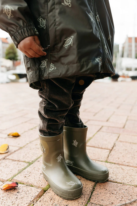 Rubber Rain Boots - Turtle Dark Olive