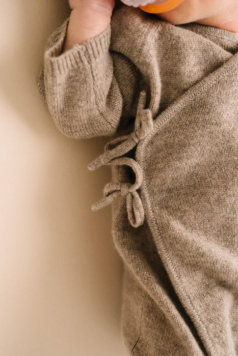 Taupe Wool Kimono Romper