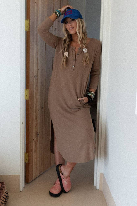 Simply Comfort Dress - Mocha