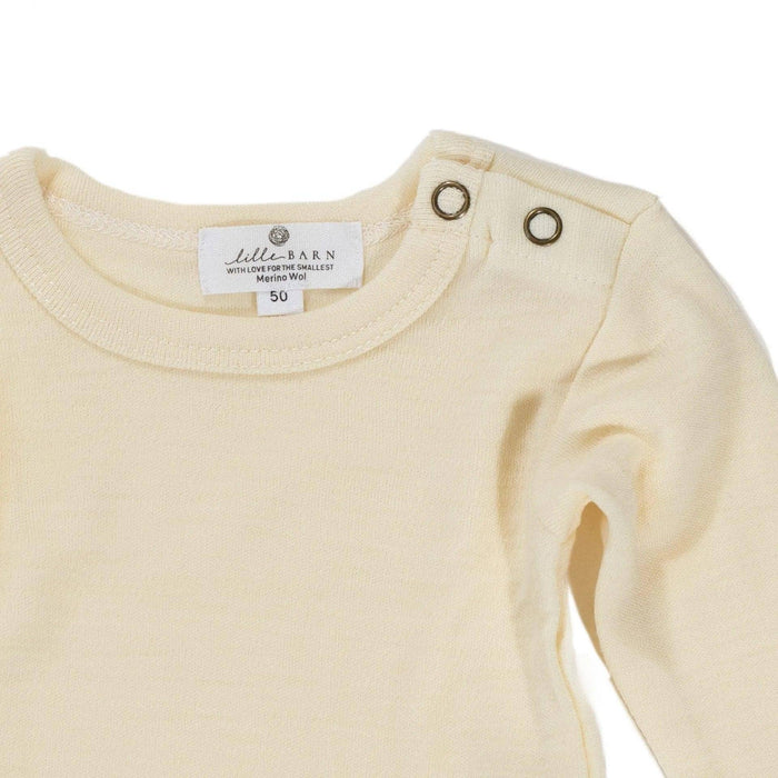 Merino Wool Long Sleeve Bodysuit - Natural