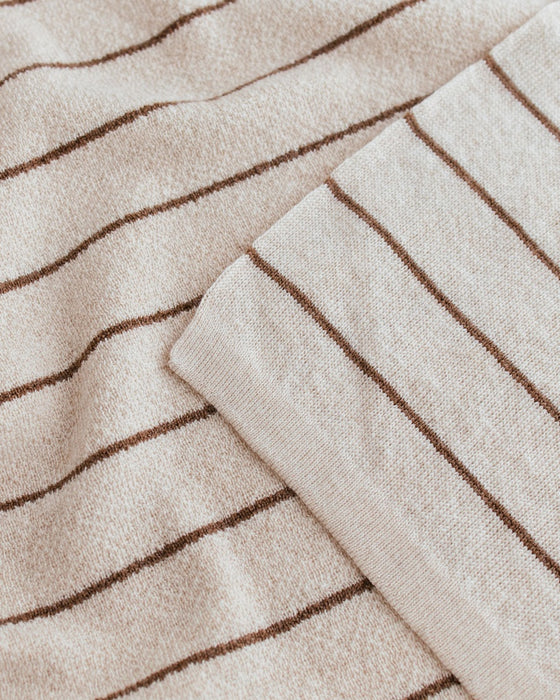 Harry Merino Wool Blanket - Cream/Mocha