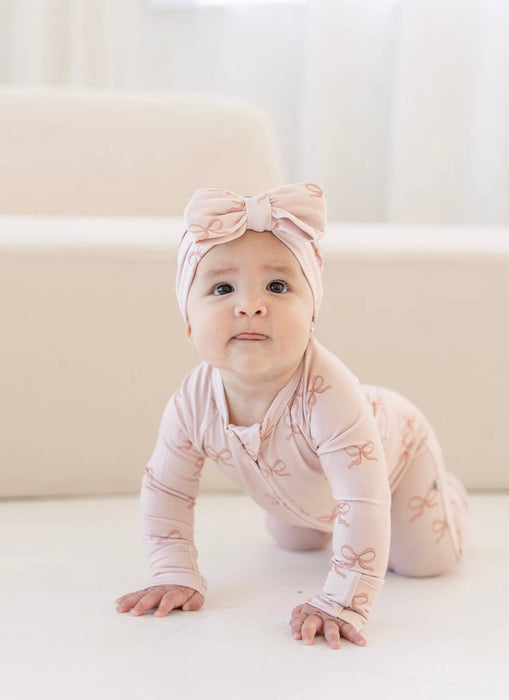 Bows | Bamboo Zip Pajamas