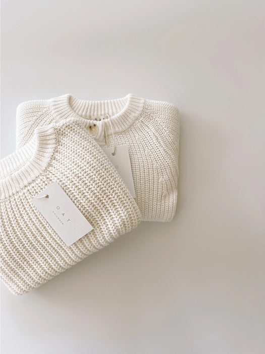 Chunky Knit Playsuit - Powder