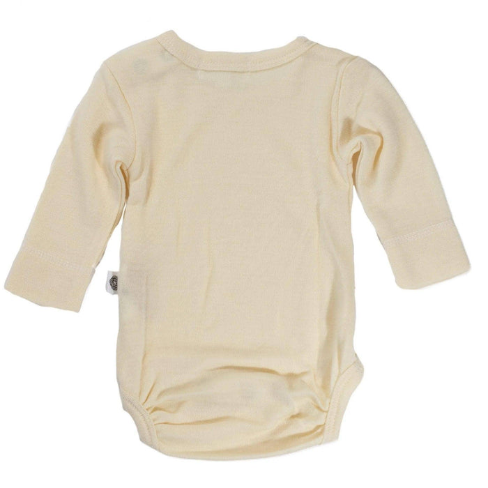 Merino Wool Long Sleeve Bodysuit - Natural