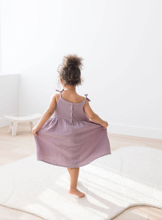 Sleeveless Bow Strap Dress | Lilac