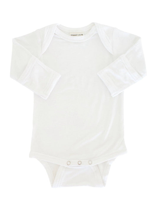 Long Sleeve Bodysuit, White