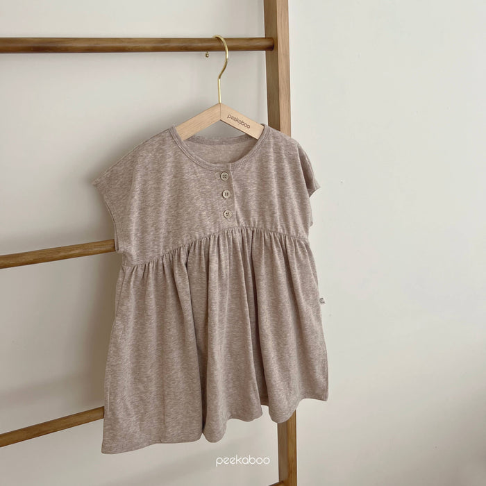 Girls Cotton Dress Solid Color Lounge dress Kids Toddlers
