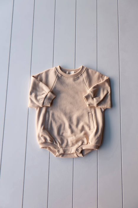 Sweatshirt Romper - Beige