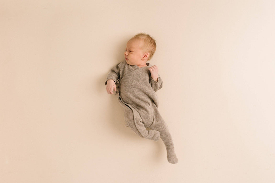 Taupe Wool Kimono Romper