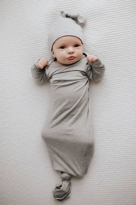 Knotted Sleep Gown - Grey