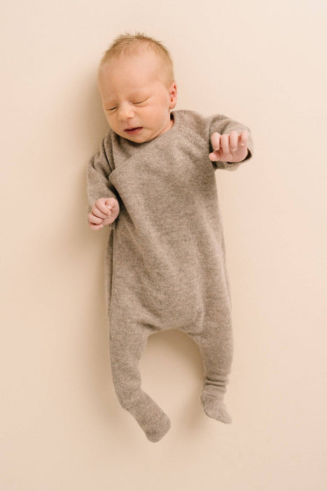 Taupe Wool Kimono Romper