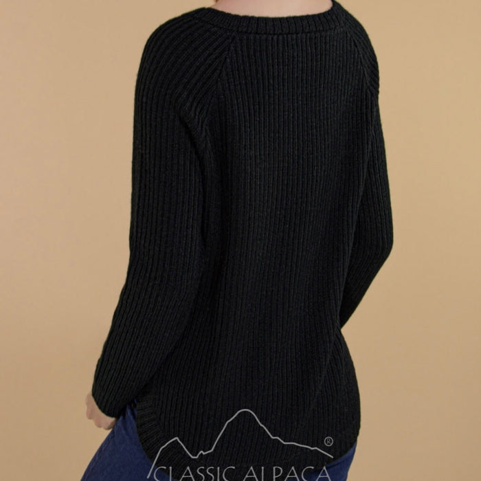 Adult Alpaca Sweater - Black