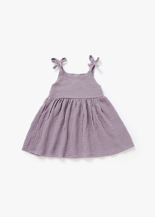 Sleeveless Bow Strap Dress | Lilac