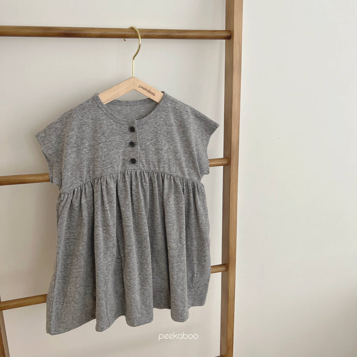 Girls Cotton Dress Solid Color Lounge dress Kids Toddlers