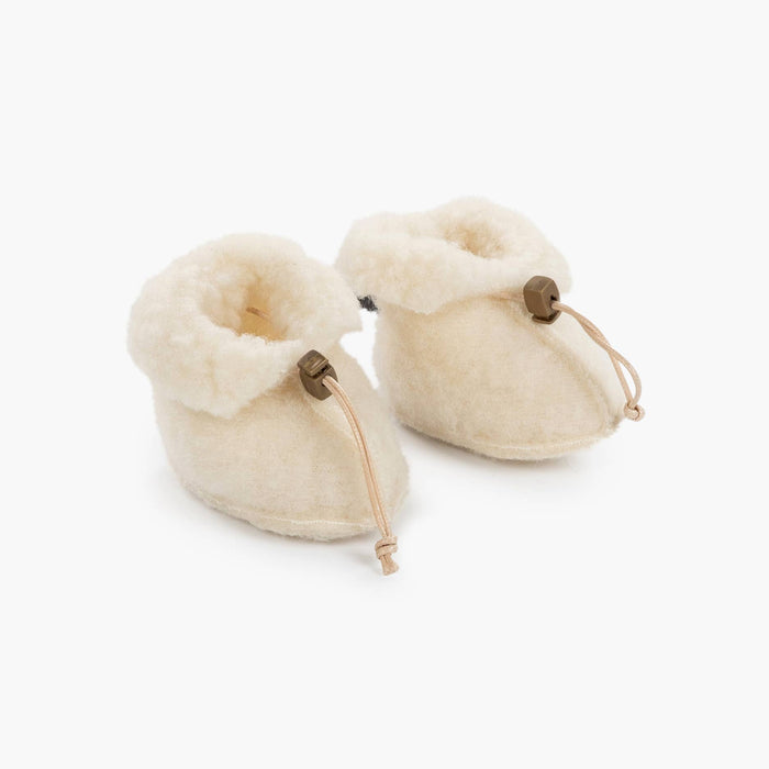 Merino Wool Baby Shoes - Beige
