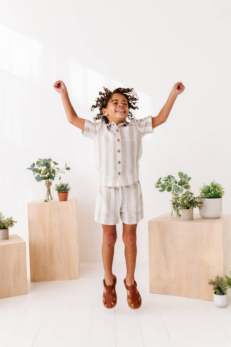 Green Costal Stripe | Boys Set