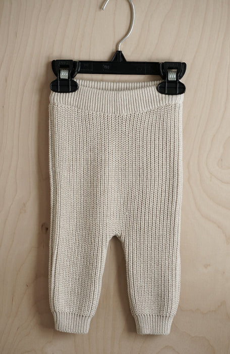 Chunky Knit Pants - Beige