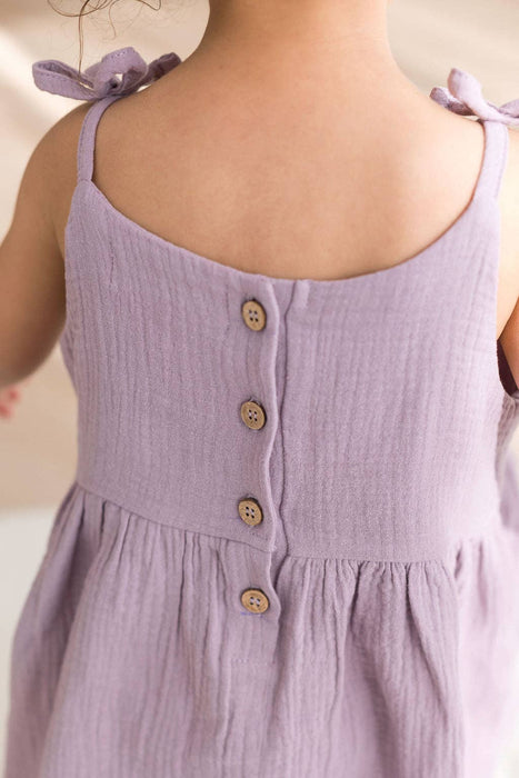 Sleeveless Bow Strap Dress | Lilac