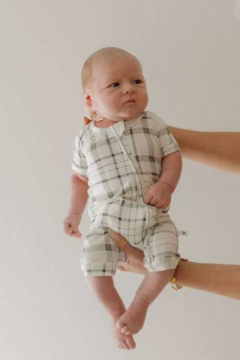Bamboo Zip Shortie | Picnic Plaid