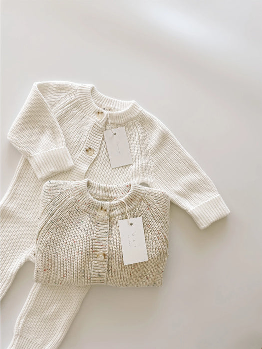 Chunky Knit Playsuit - Powder