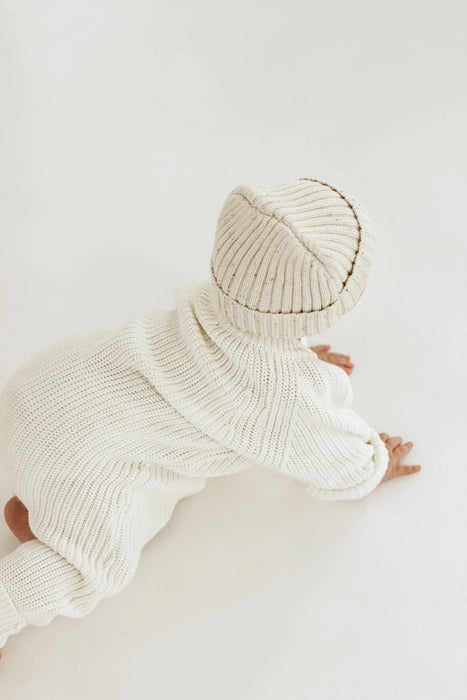 Chunky Knit Playsuit - Powder
