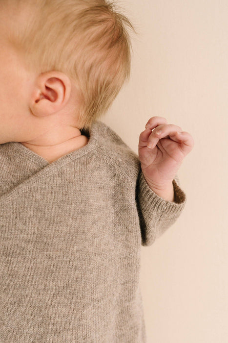 Taupe Wool Kimono Romper
