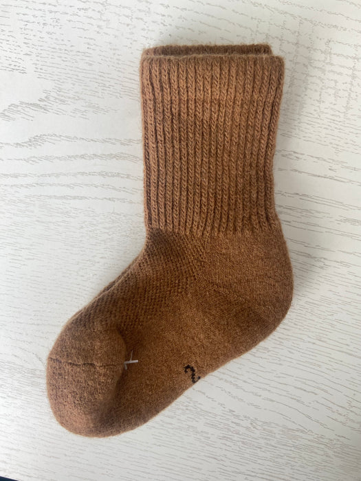 Children's Thick Camel Wool Socks - Brown
