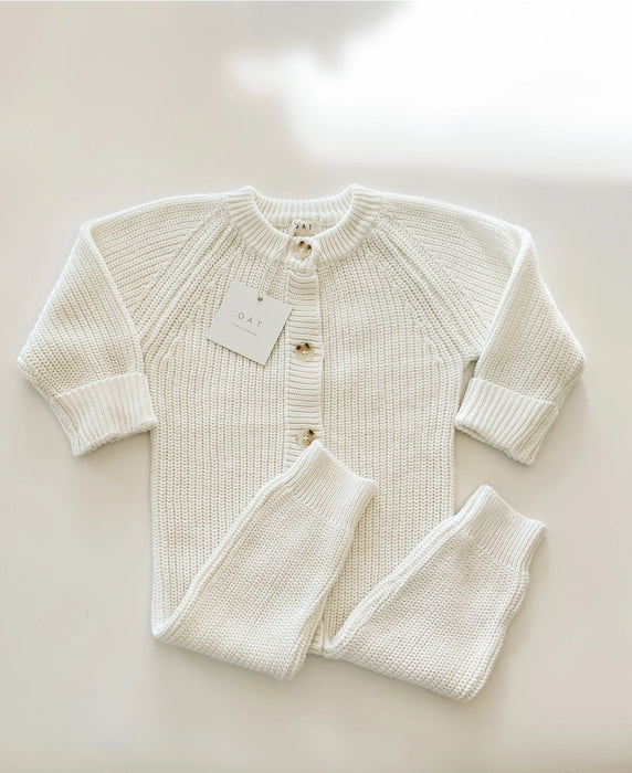 Chunky Knit Playsuit - Powder