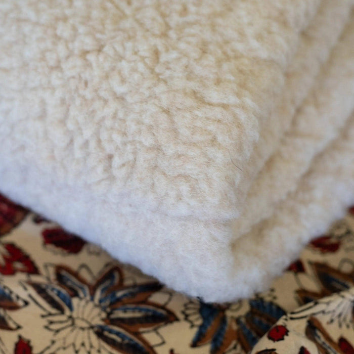 Merino Wool Fleece Crib Blanket - Almond