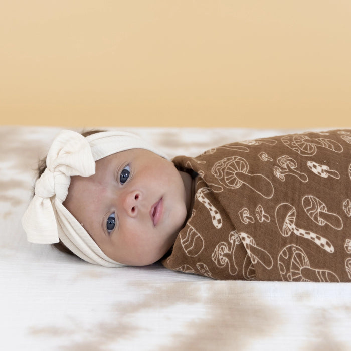 Cream | Ribbed Head Wrap