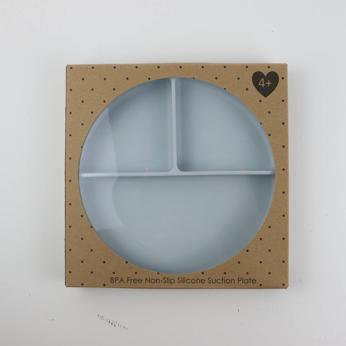 Baby Plate with Suction and  Divided Portions (Sky)