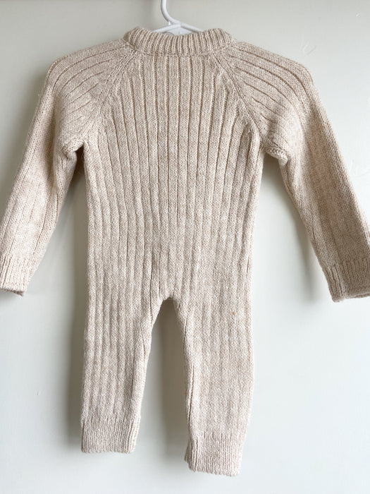 Knitted Baby Romper & Beanie Set