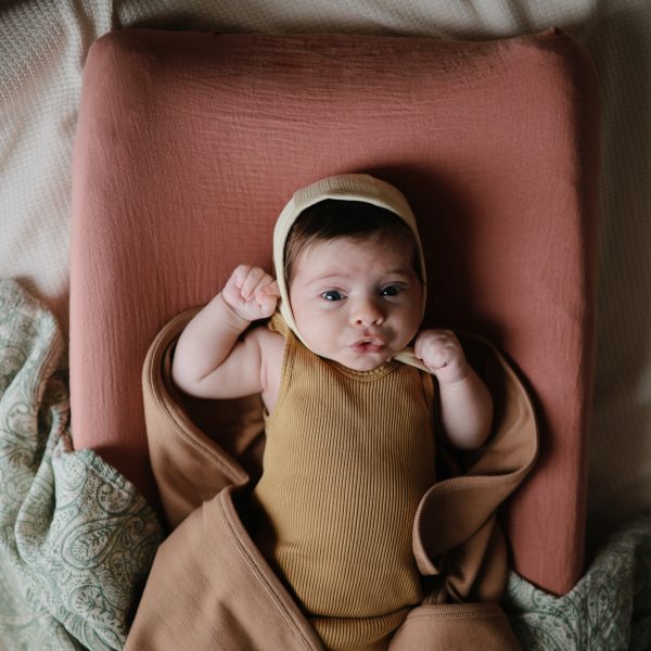 Ribbed Baby Blanket - Tan