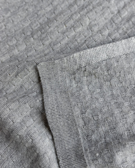 Frankie Merino Wool Blanket - Grey Melange