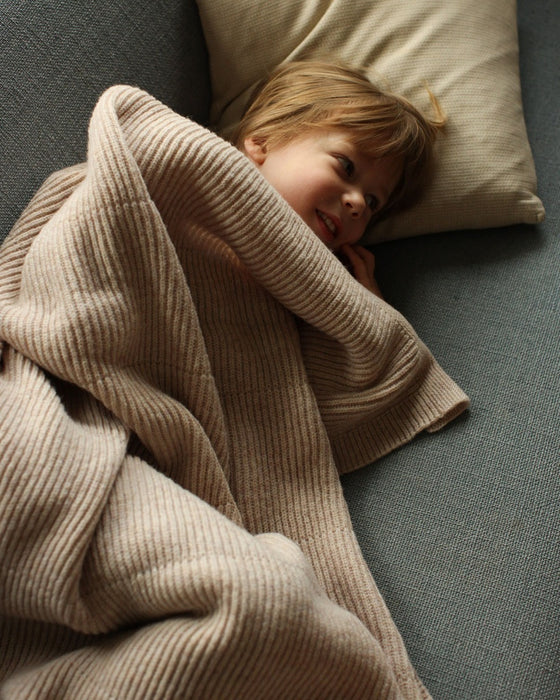 Gaston Merino Wool Blanket - Soft Beige