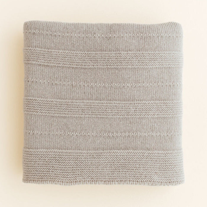 Holly Merino Wool Blanket - Pebble
