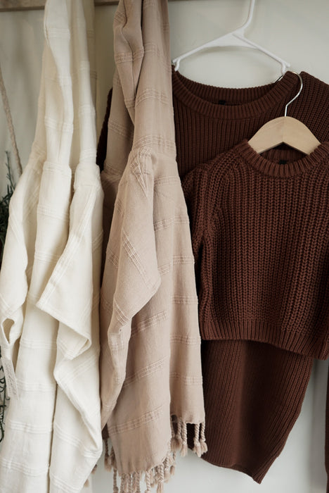 Kids Chunky Knit Sweater - Ginger