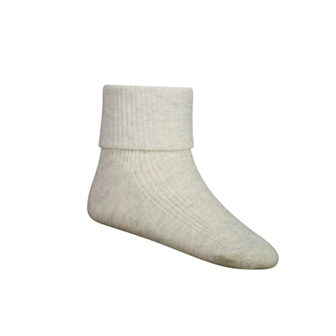 Classic Rib Ankle Sock - Oatmeal Marle