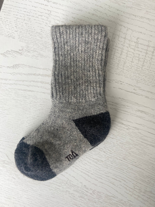 Children’s Thick Yak Wool Socks - Grey/Grey