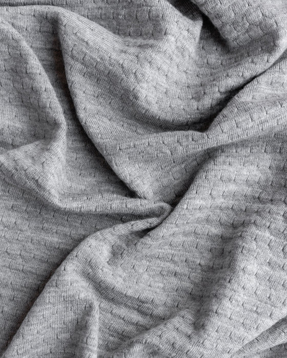 Frankie Merino Wool Blanket - Grey Melange