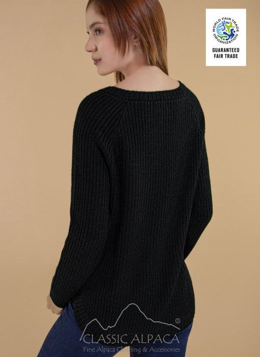 Adult Alpaca Sweater - Black