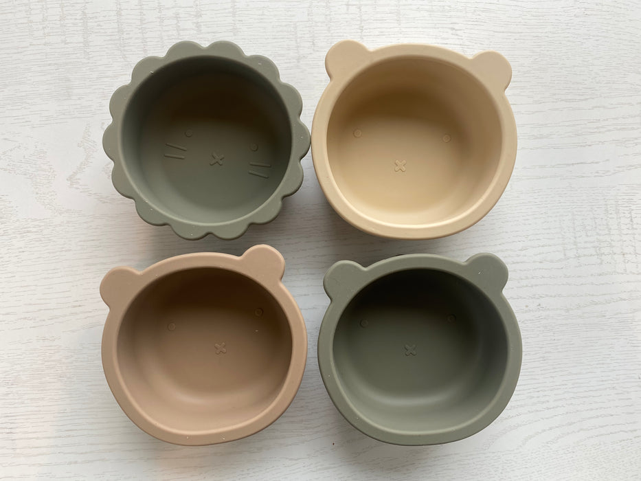 Kuma Silicone Suction Bowl - Sage Grey