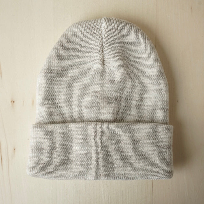 Organic Cotton Beanie - Marble Beige